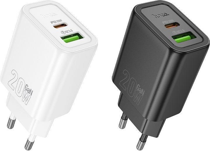 Produktbild Hoco Adapter N61 Gentle PD20W+QC3.0 charger(EU) Black (20 W)