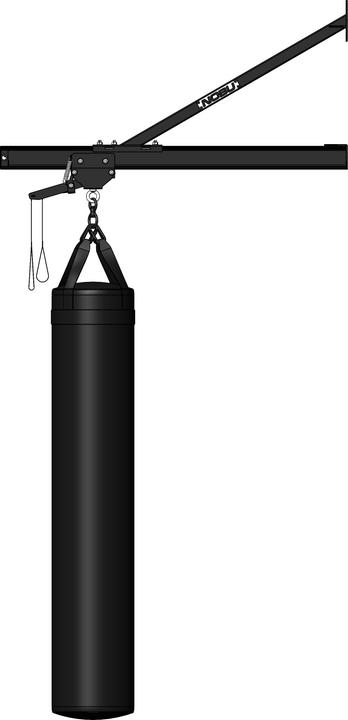 Actual product image Nobu Athletics Pro Wall Mount Punching Bag Holder with Storage Rail