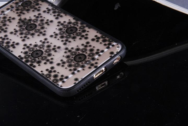Actual product image König Design Huawei P9 Lite Mobile Case Mandala Case Cover Motif Flakes Black (Apple iPhone 14 Plus)