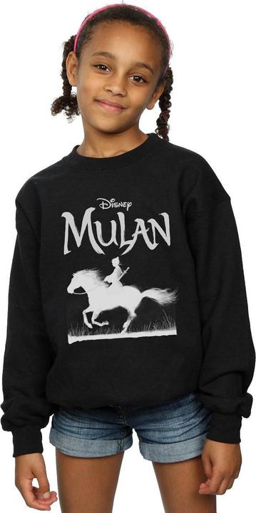 Actual product image Disney Girls Mulan Movie Mono Horse Sweatshirt (140, 146)