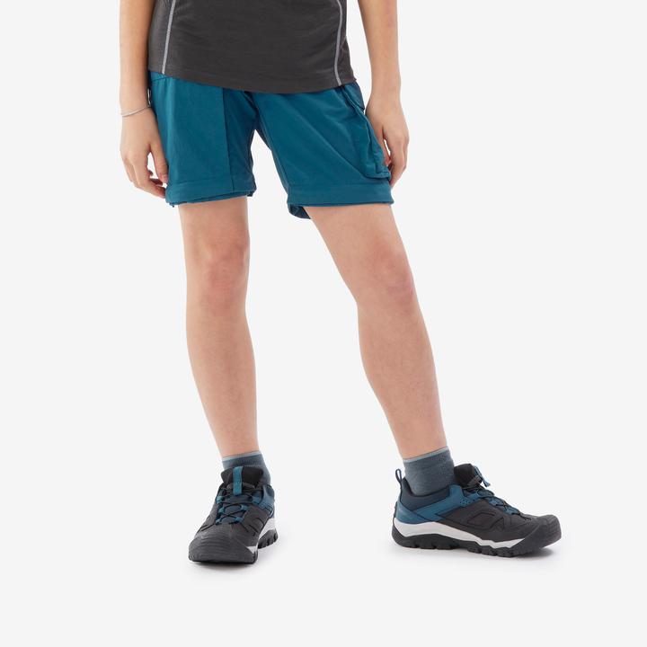 Immagine prodotto Quechua Zip-Off-Hose Kinder Gr. 123–172 Wandern - MH500 blau (14, 15, 16)
