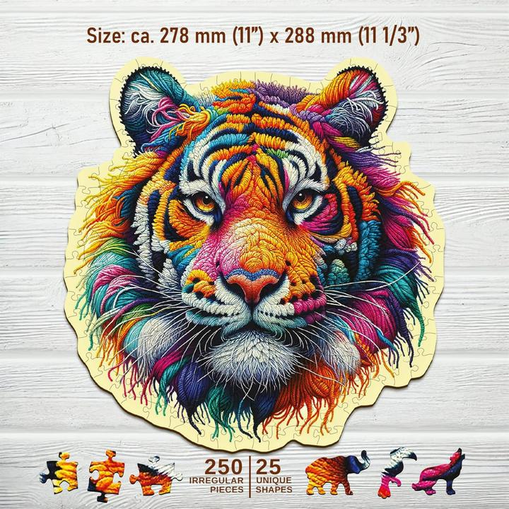 Actual product image WoodenCity Puzzle wood L Soft Tiger (250 pieces)