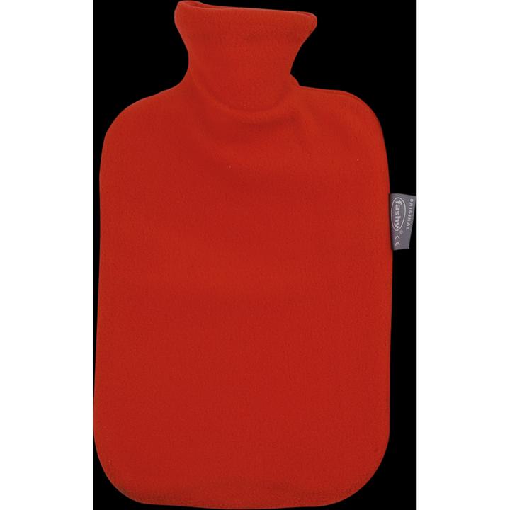 Actual product image Fashy Hot water bottle thermoplastic with fleece cover 2l cranberry (2 l)