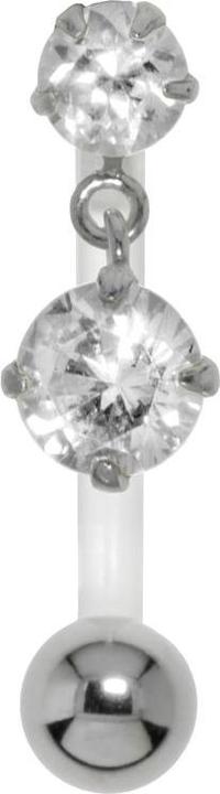Image du produit Bijouteria Piercing nombril (Argent 925, Acier inoxydable, Bioplastique, Zircone)