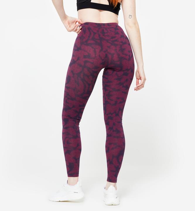 Immagine prodotto Domyos Leggings donna slim in cotone elasticizzato - viola (W26/L30)