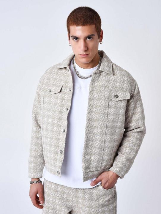Produktbild Project X Paris Leinenjacke mit geometrischem Muster (S)