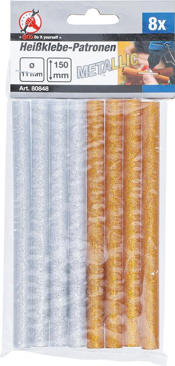 Actual product image BGS Glue Sticks gold/silver metallic Ø 11 mm, 150 mm 8 pcs.