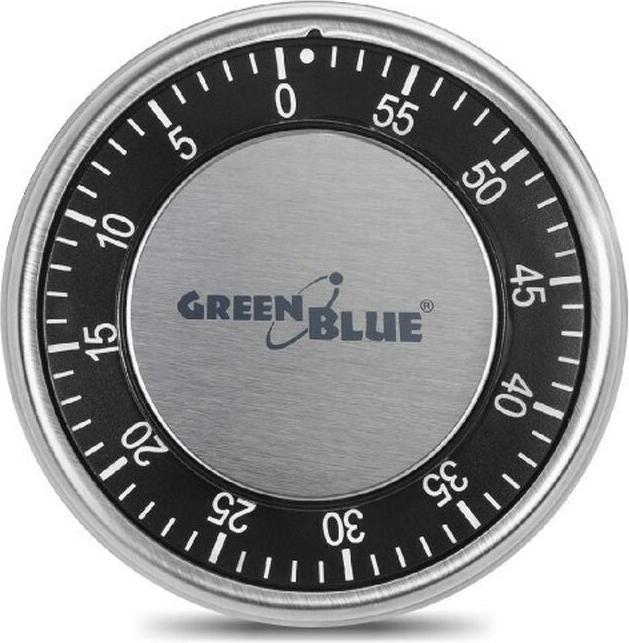 Actual product image Greenblue 51348 - Mechanical kitchen timer - Silver - 60 min - Magnetic - 9,5 cm - Box