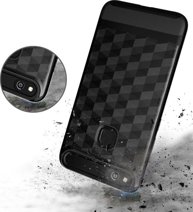 Produktbild König Design Handy Hülle Huawei P10 Lite Cover Backcover Case Etuis 3D Prisma Design Schwarz (Huawei P10 Lite)