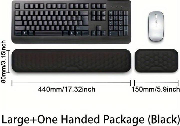 Produktbild PhoneLook Set Handgelenkauflagen aus ergonomischem, weichem Memory Foam für Tastatur und Maus