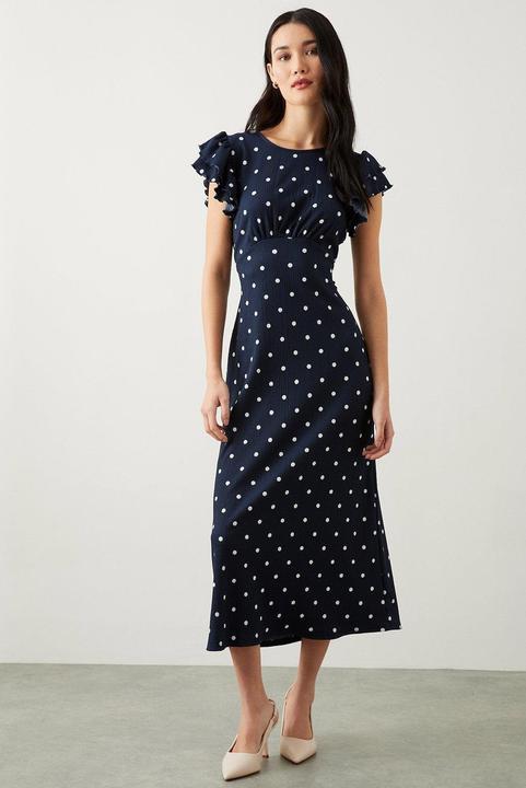 Immagine prodotto Dorothy Perkins Donna/Ladies Abito midi impero con volant maculati (38 D)