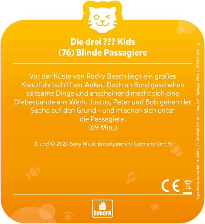 Actual product image Tigermedia Tigercard - The Three??? Kids: Episode 76: Stowaways (German)