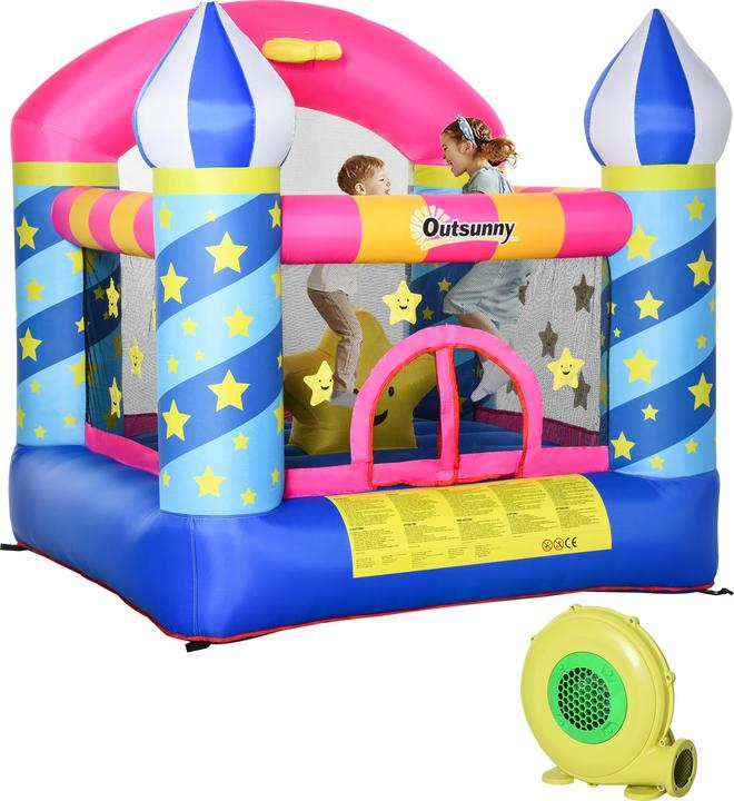 Actual product image Outsunny Children's bouncy castle in castle and star design