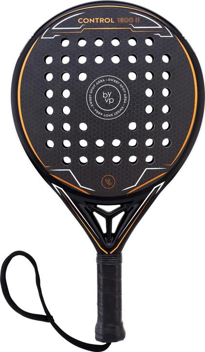 Luxtri Padel Schläger Control 1800 II Rund Schwarz-Weiss 370g Carbon/EVA Tennis