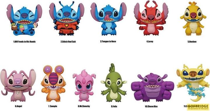 Monogram Int. Lilo & Stitch PVC-Taschenanhänger Serie 5 Display (24)