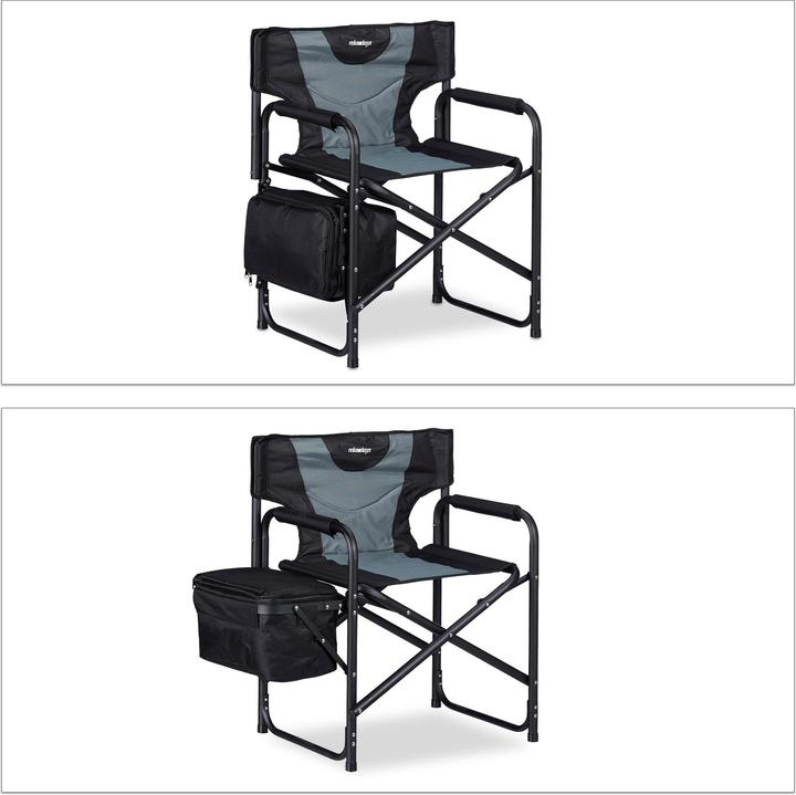 Actual product image Relaxdays Upholstered Director Chair With Cooler