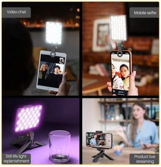 Produktbild Old Shark Portables RGB LED Flash Licht mit 78 LEDs
