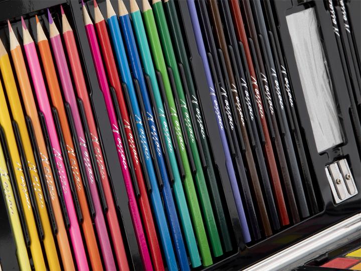 Actual product image Nassau Art set 79 pcs in metal box, purple - 36x23cm - (K-AR0926/GE)