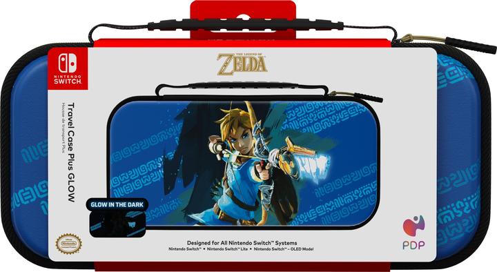 Actual product image PDP Travel Case Plus GLOW: Link Hero, For Nintendo Switch, Nintendo Switch Lite, Nintendo Switch - OLED (Switch, Switch OLED, Switch Lite)