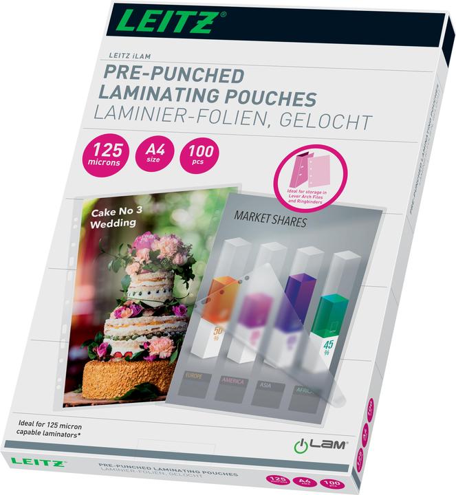 Image du produit Leitz Feuilles de plastification à chaud (A4, 100 pièce(s), 125 µm)