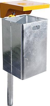 Image du produit kaiserkraft Corbeille pour l'extérieur, galvanisée à chaud (50 l)