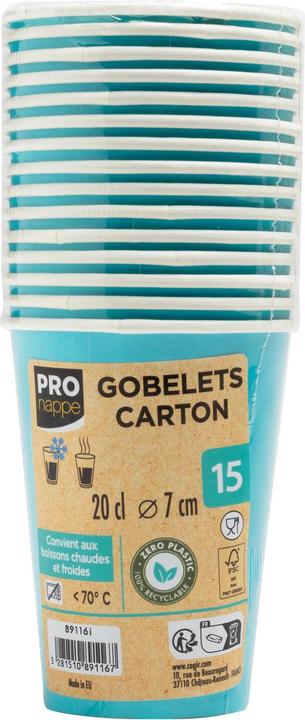 Actual product image PROnappe 15 disposable coffee cups 200.0 ml (15 x)