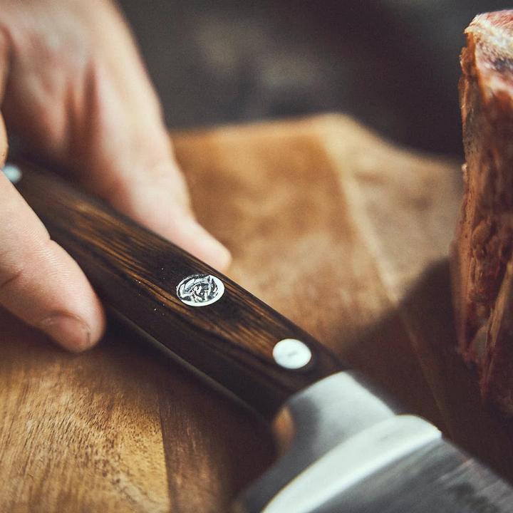 Immagine prodotto Burnhard Set di coltelli da bistecca e da cucina con manico in legno di pakka (4 Pezzo/i, Coltello)