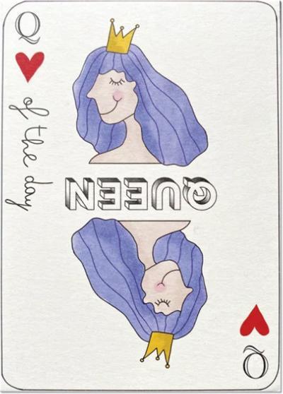 Actual product image Keitcards Queen of the day postcard