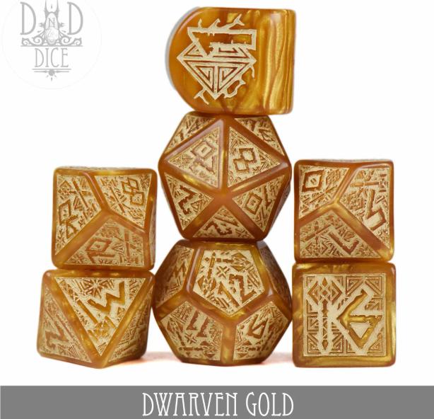 Actual product image Q Workshop Dwarven Dice Set: Gold