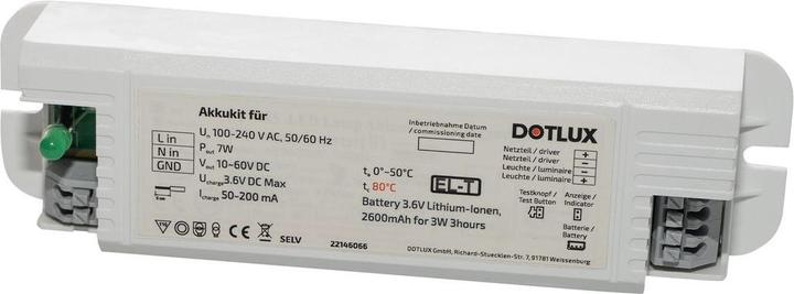 Actual product image Dotlux DOTL battery kit