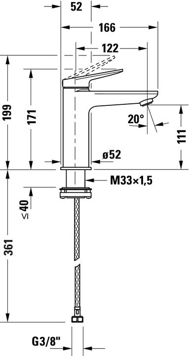 Actual product image Duravit Wave Single Lever Washbasin Mixer