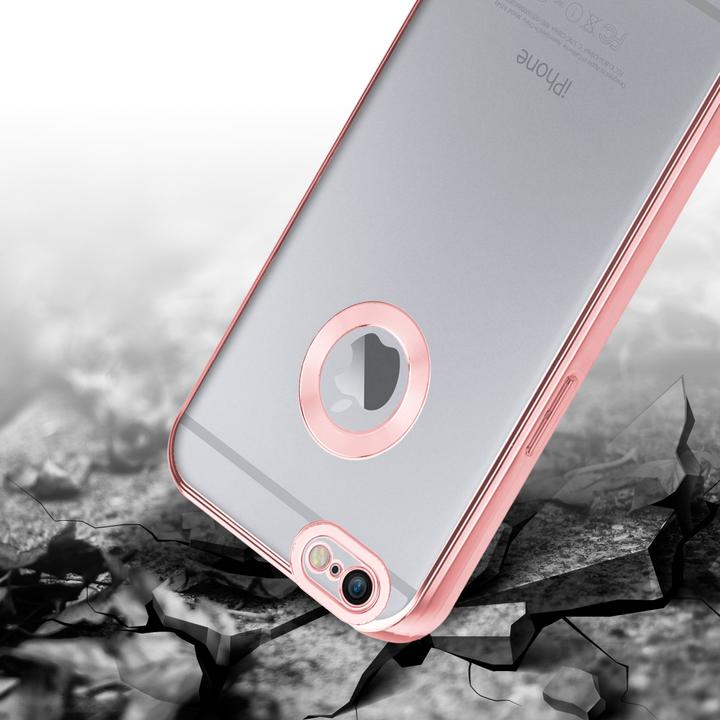 Actual product image Cadorabo TPU Chrome case with camera protection for Apple iPhone 6 / 6S (Apple iPhone 6)