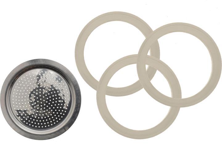 Actual product image Bialetti Moka Express 9T accessory set.