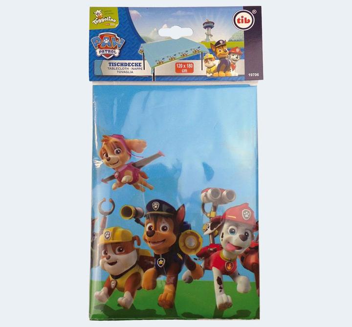 Actual product image Tib Paw Patrol tablecloth size - 120 x 180 cm (120 x 180 cm)