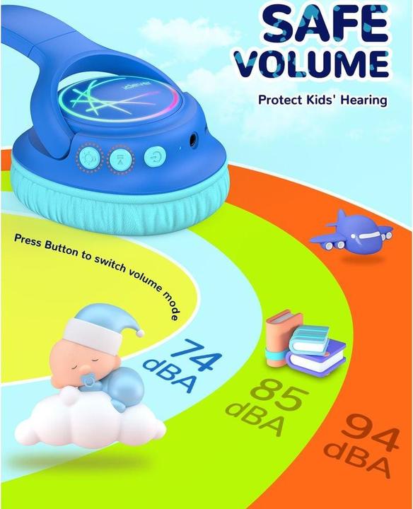 Immagine prodotto Iclever Headphone Kids BT & Cable LED
