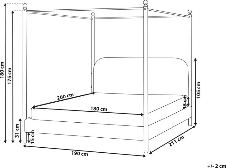 Actual product image Beliani Dannemois (180 x 200 cm)