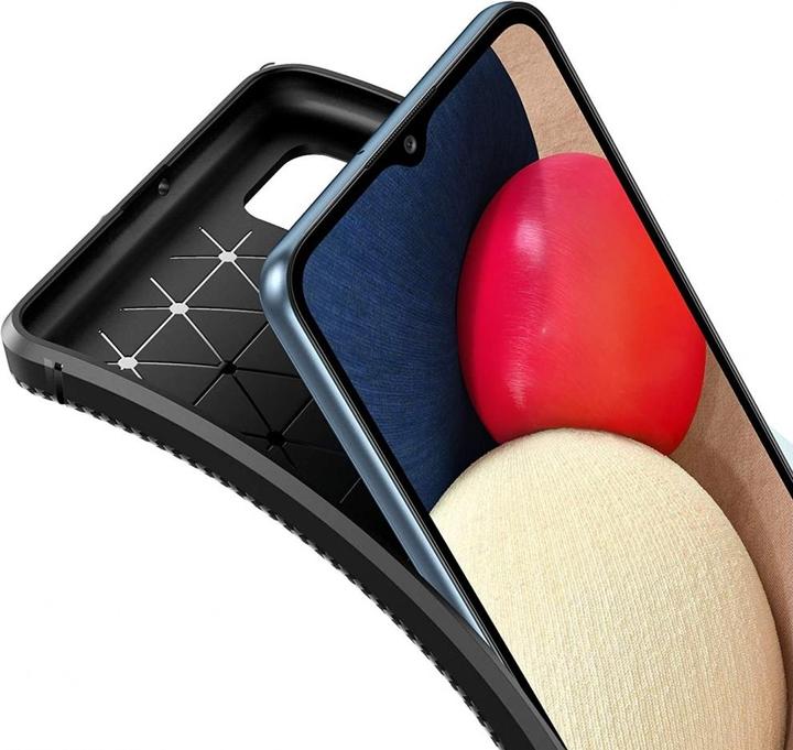 Produktbild Screenguard Samsung Galaxy A02s Hülle Carbon Design TPU Case (Samsung Galaxy A02s)