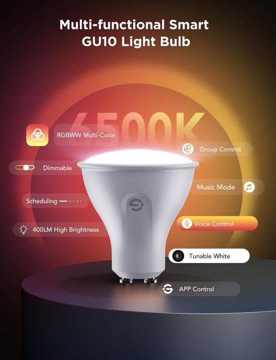 Immagine prodotto Govee Bulb (GU10, 4.80 W, 400 lm, 2 x, F)