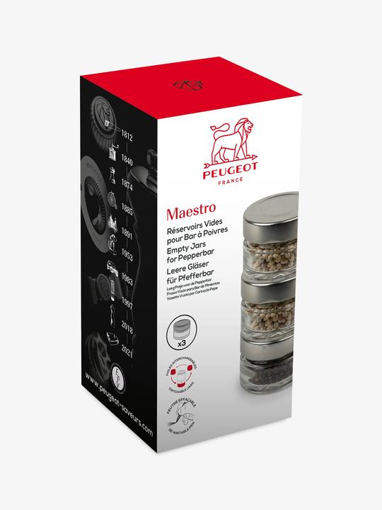 Produktbild Peugeot Vorratsgläser / Pfefferbehälter 3er Set (Diverse Gewürze)