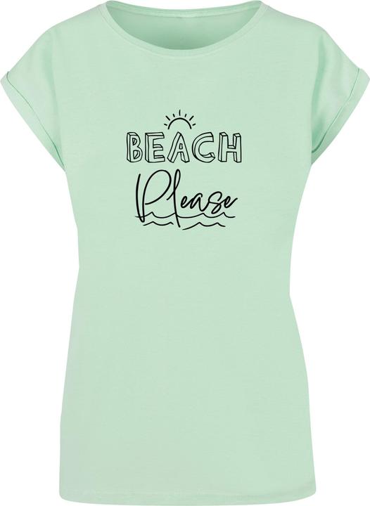 Produktbild Merchcode Ladies Beach Please Extended Shoulder Tee - 112615 (L)