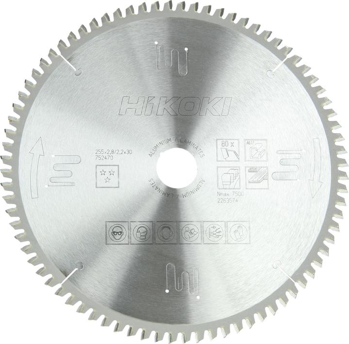 Image du produit Hikoki Aliuminio pjovimo diskas Z80 TCG 255x30mm