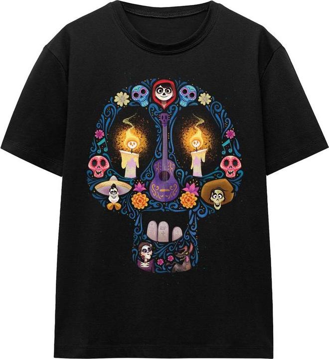 Actual product image La Maison du Coco Unisex Adult Day Of The Dead Ernesto Miguel Hector Skull T-Shirt (L)