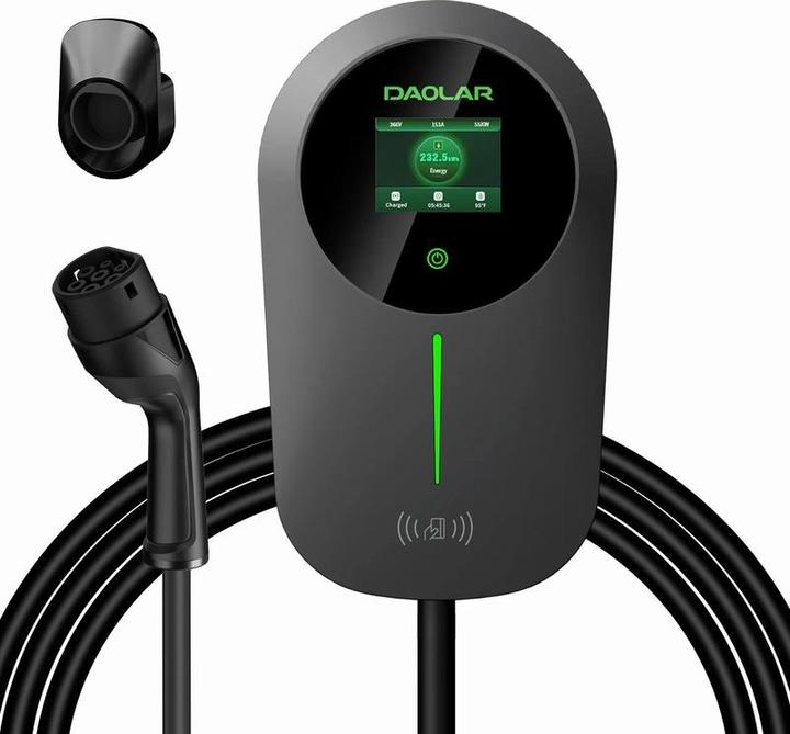 Immagine prodotto Daolar 11 kW - 16a - Typ 2 - 3 Phase - Wandbox - mit festem Kabel und RFID (Tipo 2, 11 kW, 16 A)