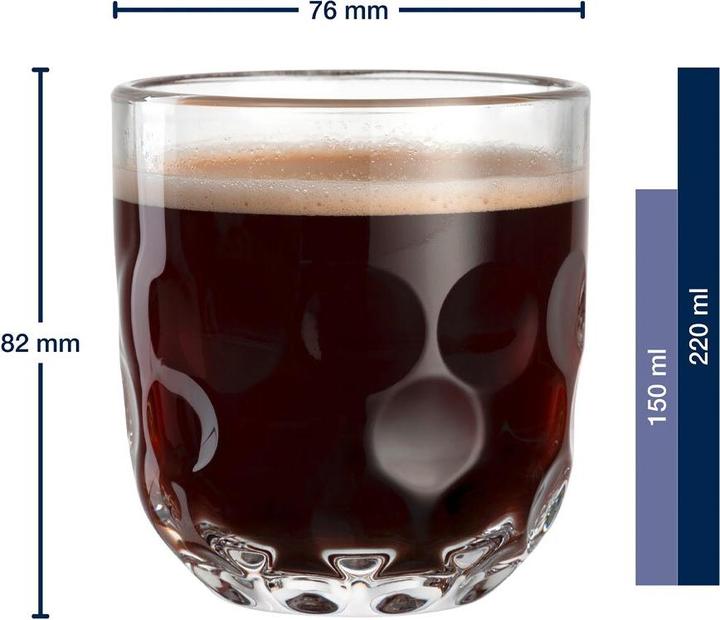 Actual product image Leonardo Cappuccino Becher Gocce mit Untersetzer 220 ml (220 ml, 3 x)