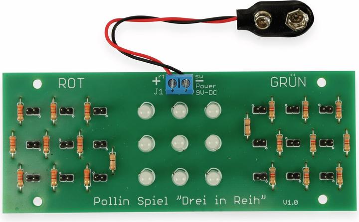 Produktbild Pollin Electronic Bausatz Spiel, "Drei in Reih" V1.0