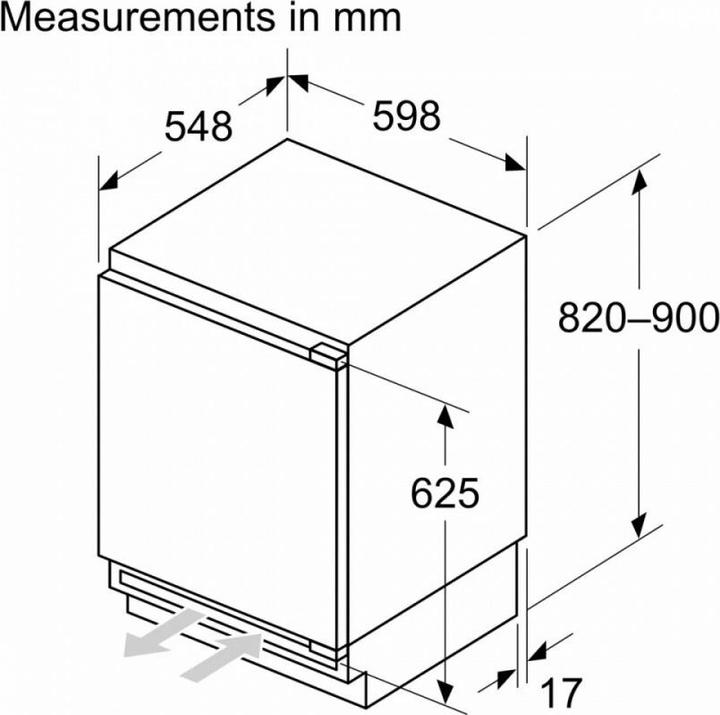 Produktbild Bosch Hausgeräte Unterbau-Kühlschrank (110 l)