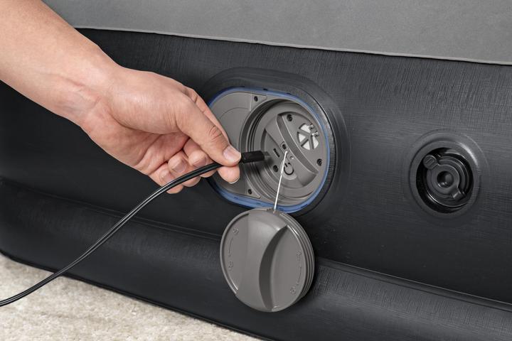 Actual product image Bestway Tritech Queen Air Mattress with Built-in USB Pump 2.03 m x 1.52 m x 36 cm