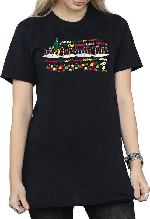 Immagine prodotto Elf Candy Cane Forest Maglietta Ampia Donna (XXL)