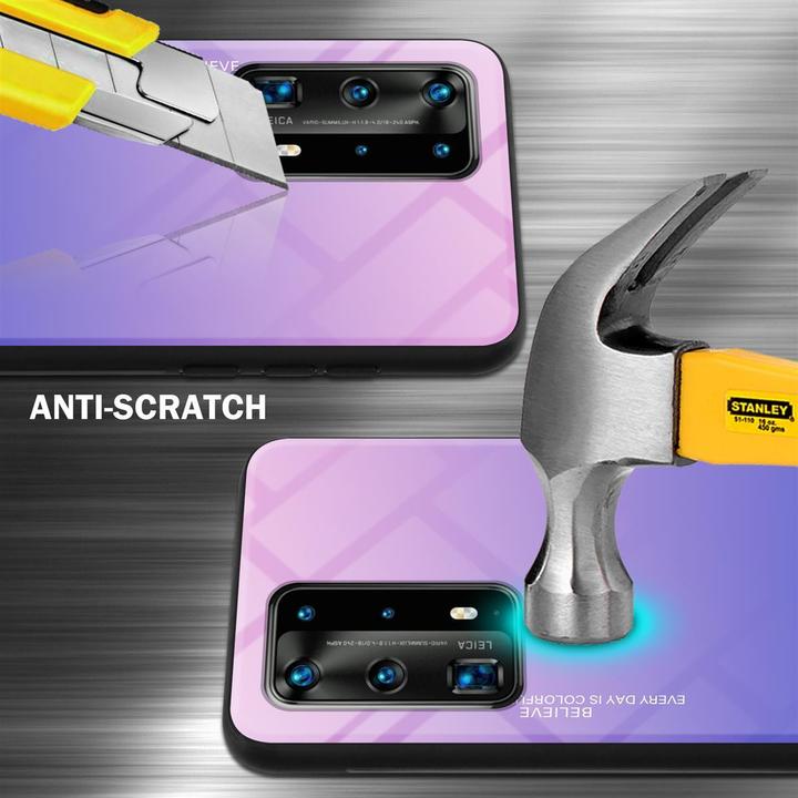 Productafbeelding Cadorabo TPU 2 kleuren glasdekking (Huawei P40 Pro+)