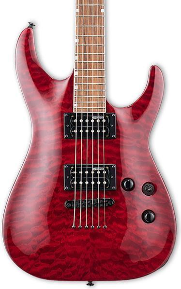 Produktbild ESP LTD MH-200QM NT STBC E-Gitarre mit Kabel (E-Gitarre, Jatoba, Mahagoni Ahorn-Hals)